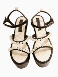 PEARL FASHION: Pearl Embellished Wedge Sandals on Choies.com