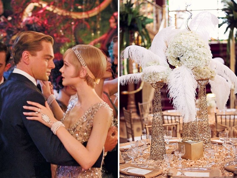 The Great Gatsby pearl wedding theme