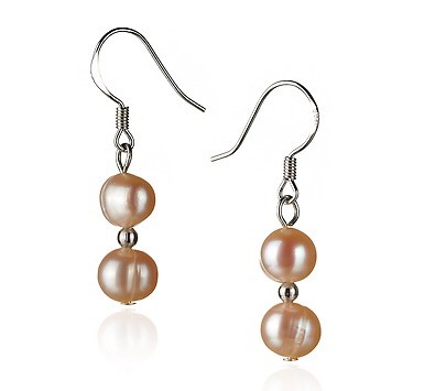 pink pearl earrings