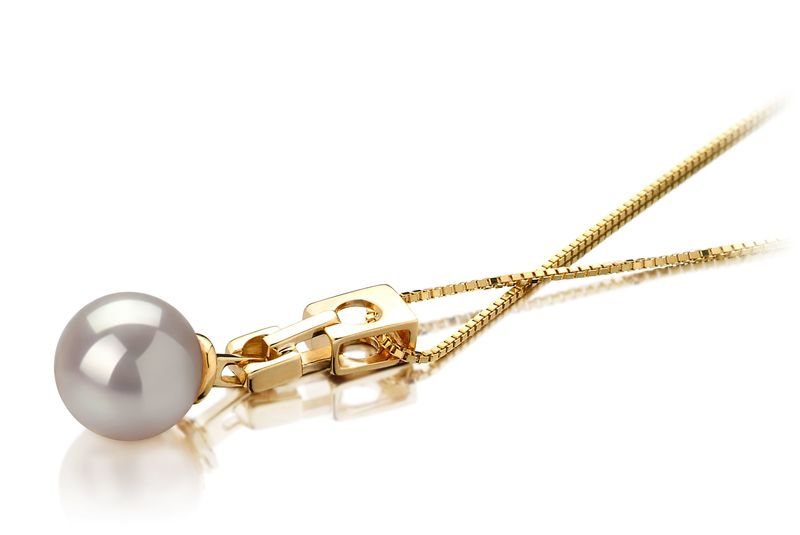 pearl pendant necklace with gold chain