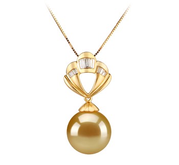 golden colored pearl jewelry