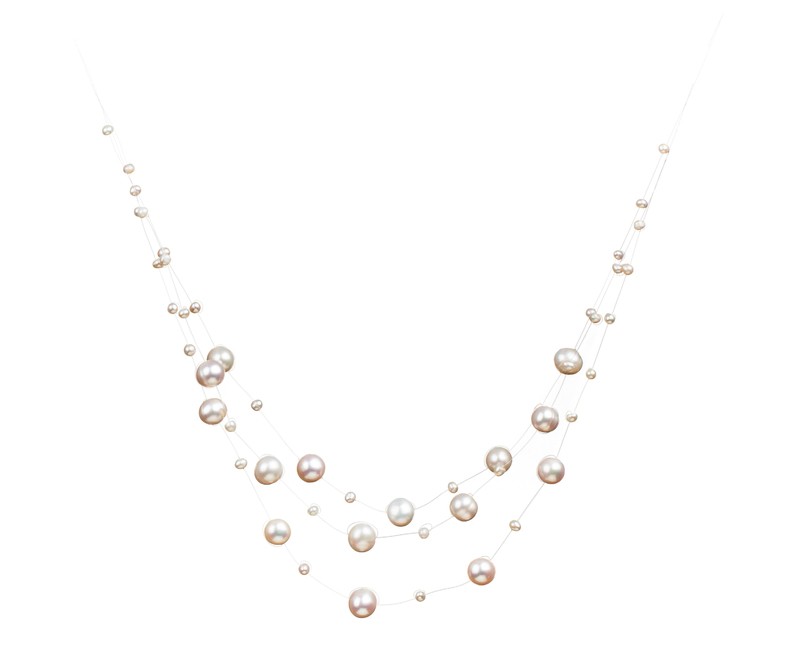 illusion contemporary pearl necklace designs