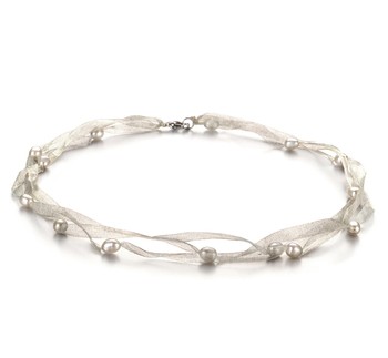 ribbon contemporary pearl necklace designs
