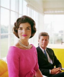 Jackie Kennedy wearing pearls