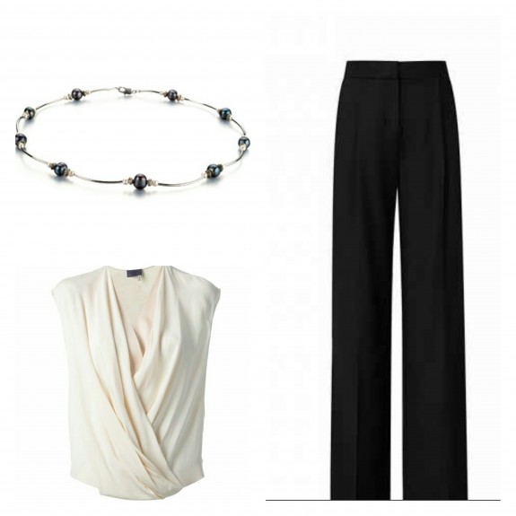 PearlsOnly outfit suggestion with affordable pearl necklaces