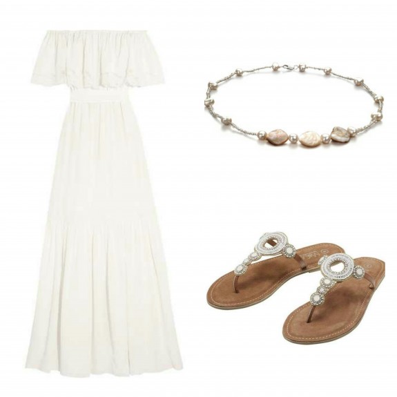PearlsOnly outfit suggestion with affordable pearl necklaces