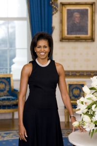 michelle obama trägt Perlen