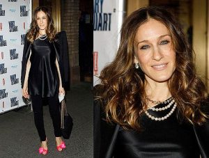 Sarah jessica Parker trägt Perlen