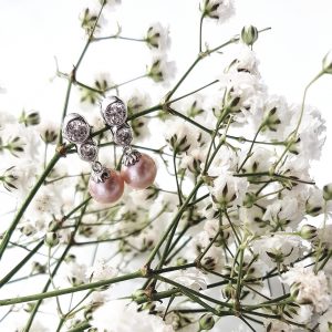 pearl dangle earrings