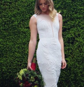 Perlenhochzeitkleid