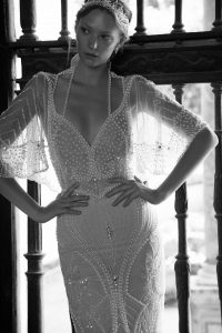 Perlenhochzeitkleid