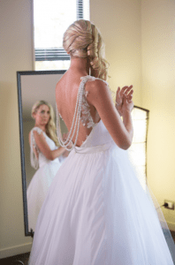 pearl wedding dress