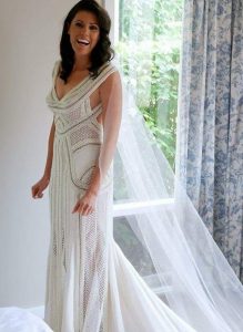 pearl wedding dress