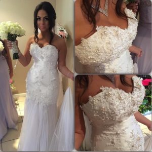 pearl wedding dress