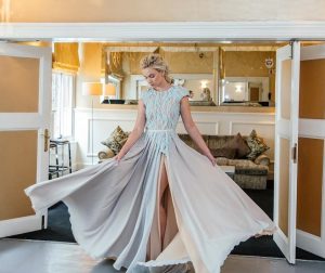 pearl wedding dress