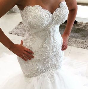pearl wedding gown