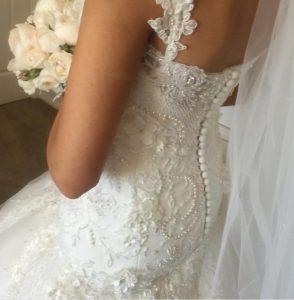 pearl wedding gown