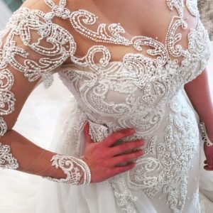 pearl wedding gown