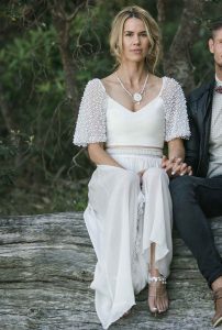 pearl wedding dress