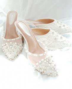 pearl wedding shoes