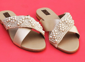 pearl wedding sandals