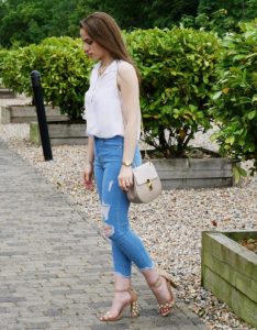 sandals with pearls