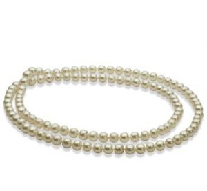 rope of white pearls