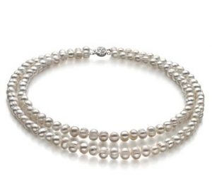 double strand pearl necklace choker