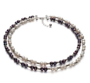 double strand pearl choker