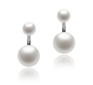 modern white pearl earrings