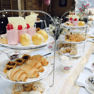 high tea party table setting