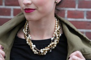 diy chunky pearl necklace