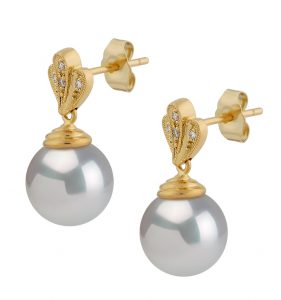 white south sea pearl earrings