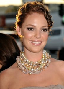 katherine heigl chunky pearl necklace