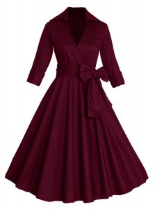 burgundi vintage dress