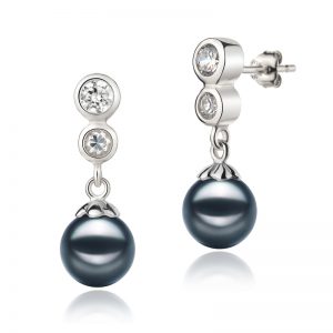 japanese akoya black pearl earrings