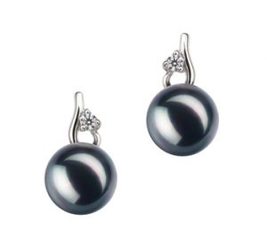 japanese akoya black pearl earrings