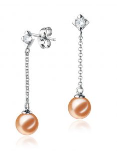 pink pearl earrings
