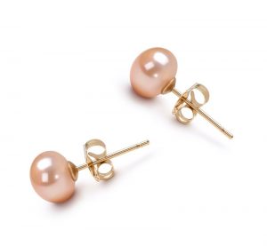 pink pearl earrings