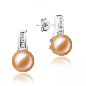 pink pearl earrings