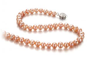 pink pearl necklace