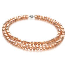 double pink pearl necklace