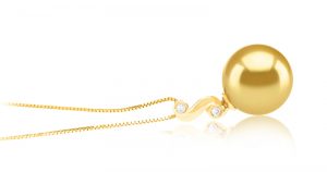 gold pearl drop necklace
