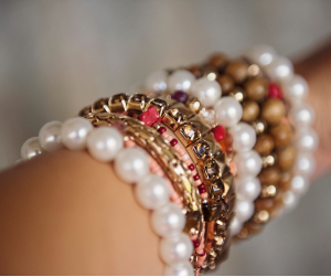 layered pearl bracelets