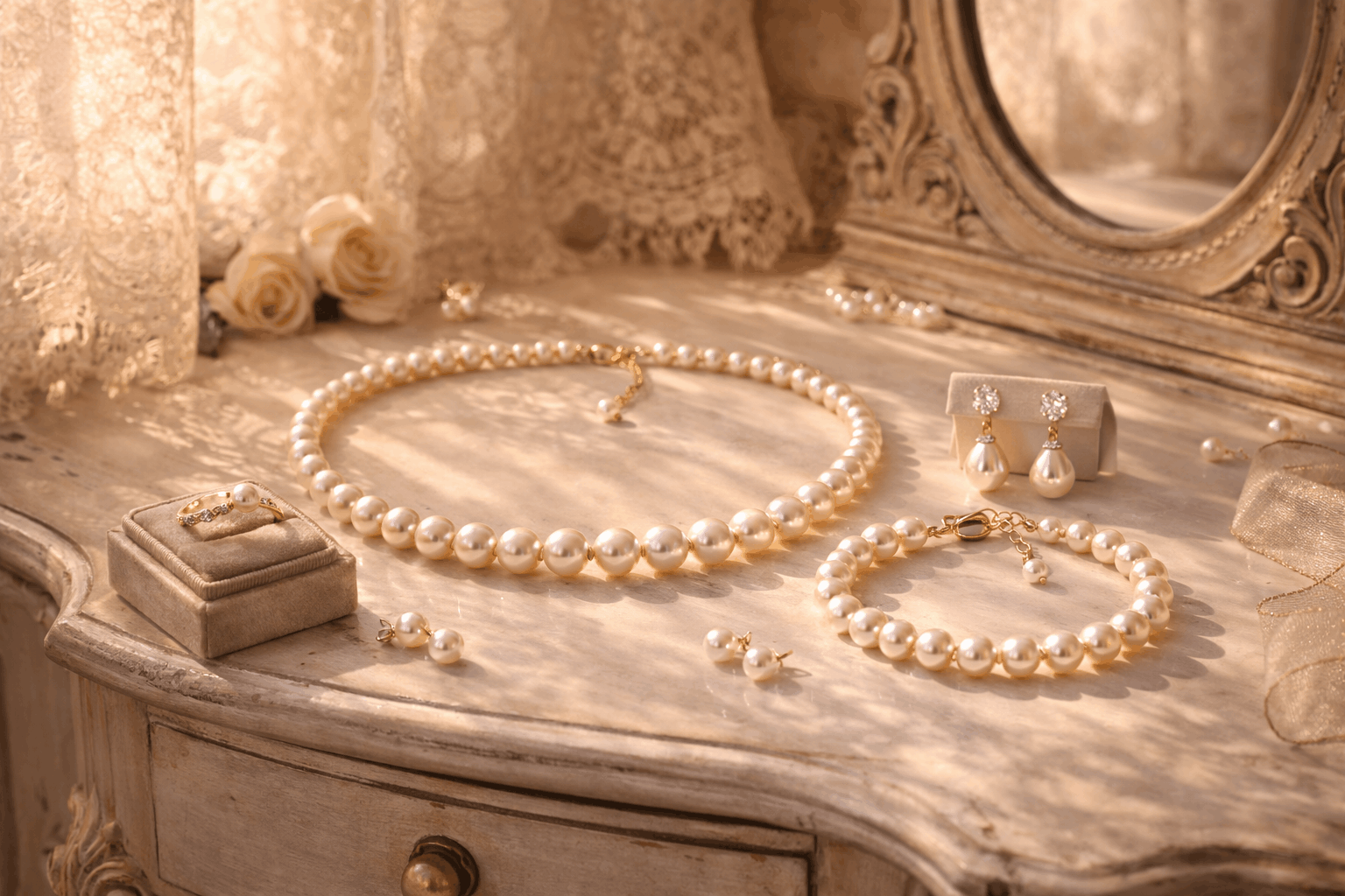 Warum Brautschmuck-Sets mit Perlen wählen
