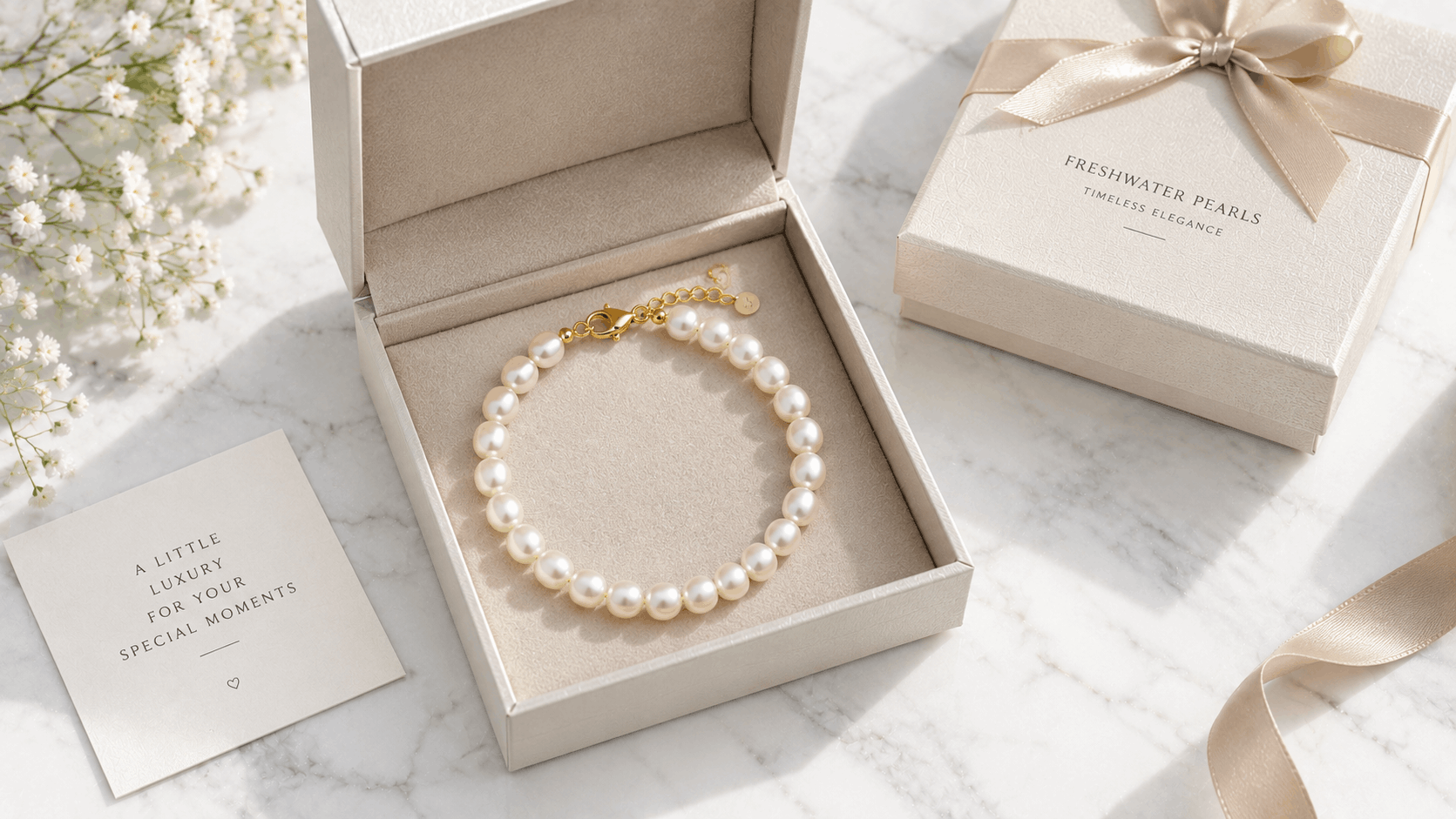 06. Süßwasserperlen-Armband als Geschenk
