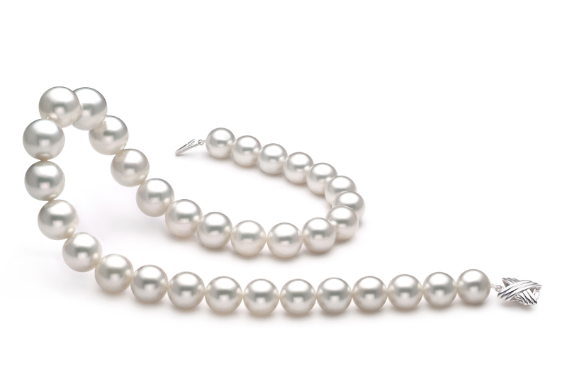 Halskette mit weißen, 12-16mm großen Südseeperlen in AAA-Qualität , Enja