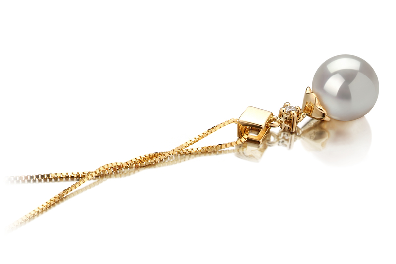 7-8mm AAA Quality Japanese Akoya Cultured Pearl Pendant in Georgia White