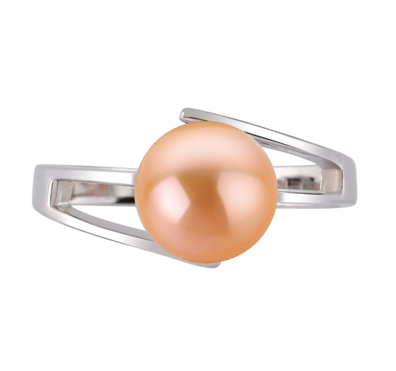 Ring mit rosafarbenen, 7-8mm großen Süßwasserperlen in AAA-Qualität , Jelena