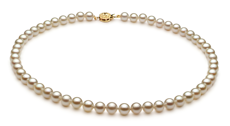 6.5-7mm AA Quality Japanese Akoya Cultured Pearl Set in White